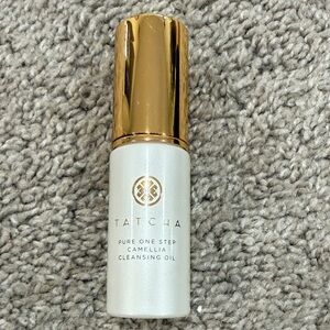 Tatcha Camellia Cleansing Oil with Gold and White Design